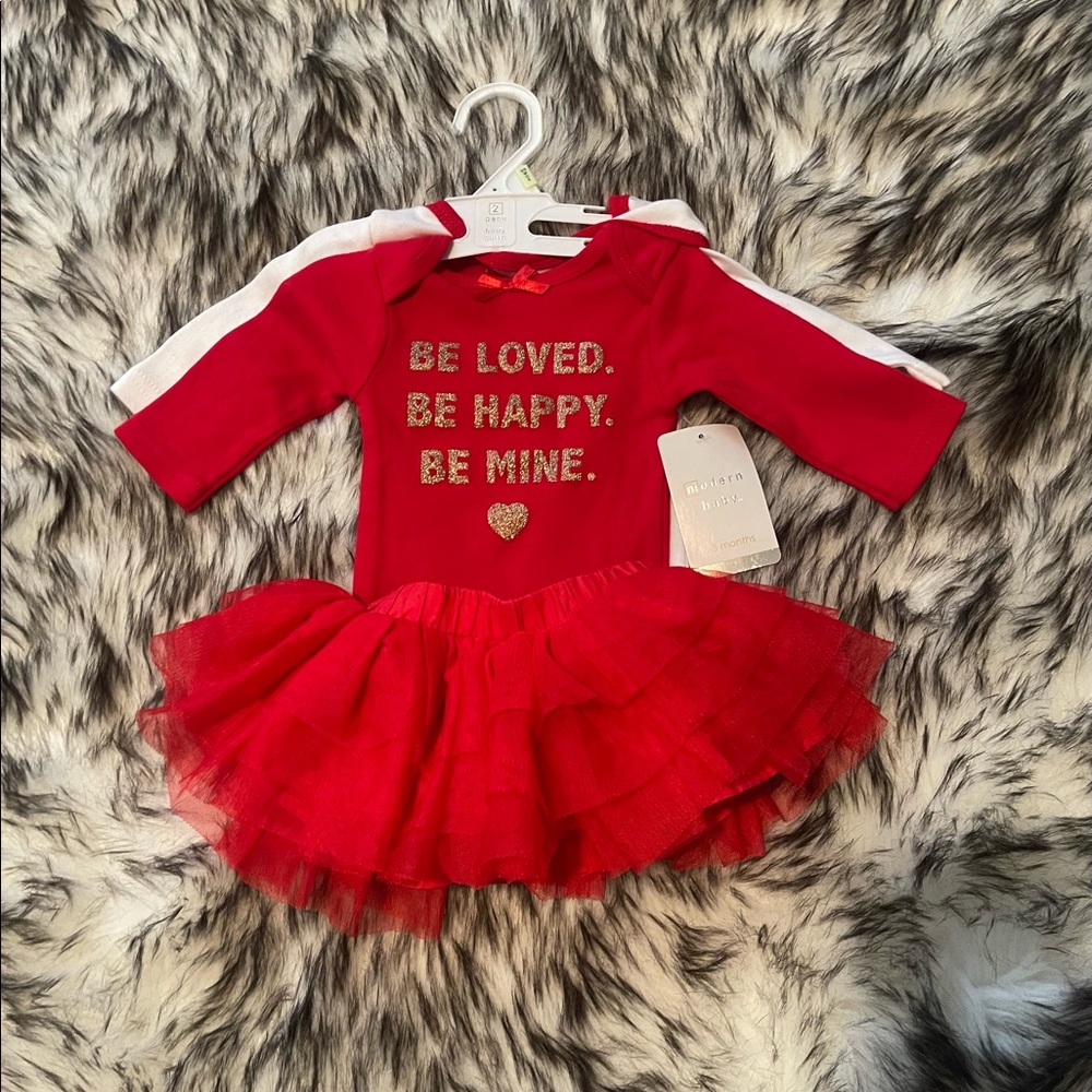 Valentine's Day outfit 0-3 months